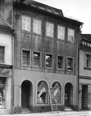Bautzen, Große Brüdergasse 16. Wohnhaus mit Laden (um 1730). Straßenansicht