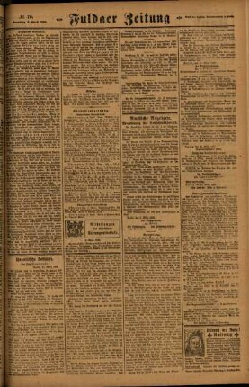 Zweite Ausgabe vom Samstag, den 03. April 1920.