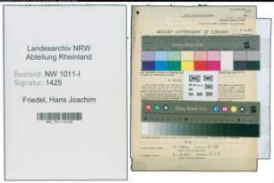 Entnazifizierung Hans Joachim Friedel , geb. 07.02.1914 (Verwaltungsangestellter)