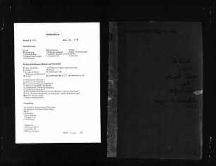 Untersuchungsakte gegen Kurt Wege und Alfred Neese wegen Geheimbündelei
