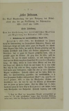 Erste Abteilung. Von der Entstehung der nordsächsischen Mark bis zur Regierung der Askanier (928-1134)