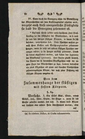 60-78, Der flüßigen mit festen Körpern.