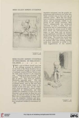 85: Miss Eileen Soper's etchings of childhood