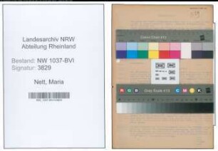 Entnazifizierung Maria Nett , geb. 29.01.1905 (Kauffrau)