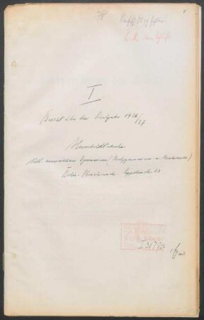 1926/27: Jahresbericht der Humboldtschule, Berlin-Oberschöneweide, Oberschule für Jungen ... - 1926/27