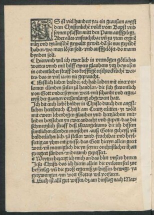 Es ist viel hundert yar ein grausam angst dem Christenlichen volck vom Bapst und seynen pfaffen mitt den Pann auffgelegt ...