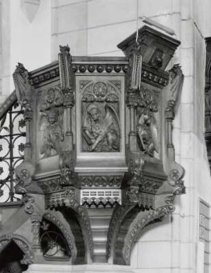 Kanzelkorb mit den Evangelistensymbolen