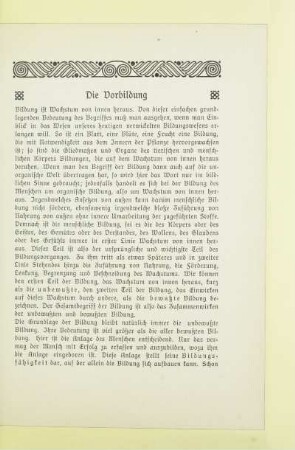 [1.] Die Vorbildung