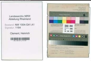 Entnazifizierung Heinrich Clement , geb. 10.02.1891 (Kriminalsekretaer)