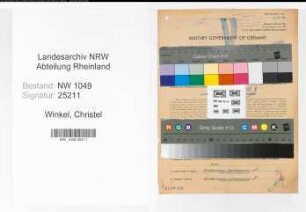 Entnazifizierung Christel Winkel , geb. 17.08.1907 (Bueroleiterin)