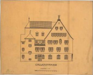 Fischer, Theodor; Stuttgart; Abgeordneten-Kammer - Calwerstrasse (Ansicht)