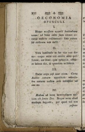Oeconomia Opusculi.