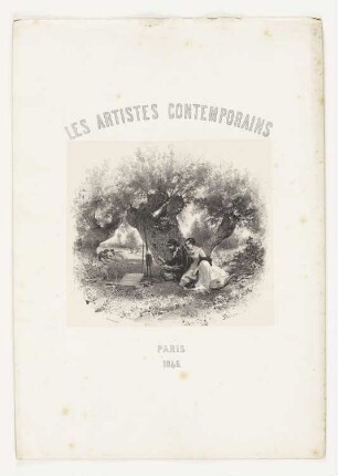 Landschaftsmaler, Titelblatt aus: "Les artistes contemporains", Band 1, Paris 1846