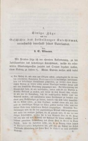 631-670 Einige Züge aus der Geschichte des Heidelberger Katechismus, vornehmlich inerhalb seines Vaterlandes
