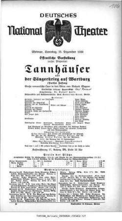Tannhäuser und Der Sängerkrieg auf Wartburg