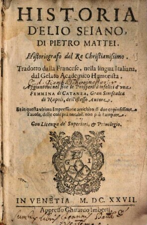 Historia D'Elio Seiano