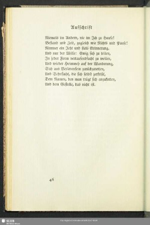 Aufschrift