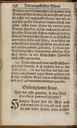Siebenzehende Frage.