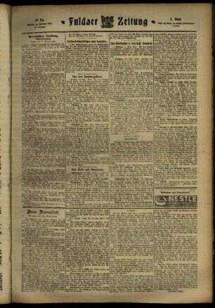 Zweite Ausgabe vom Montag, den 12. Februar 1912.