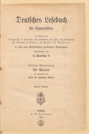 Abt. 3 = Quarta, [Schülerband]: [Abt. 3 = Quarta, [Schülerband]]