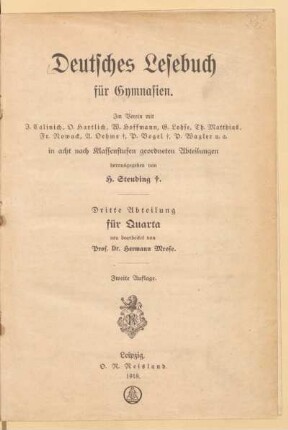 Abt. 3 = Quarta, [Schülerband]: [Abt. 3 = Quarta, [Schülerband]]