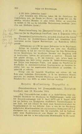 III.1.4 Gehalte. Pensionirung. Tagegelder.