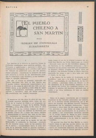 El pueblo chileno a San Martín
