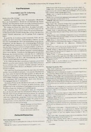 Zeitschriftenschau