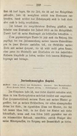 Zweiundzwanzigstes Kapitel. Rückblick. Liebe zu Eltern und Geschwistern ...