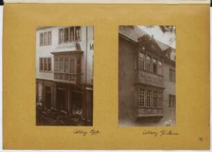 Erker Löhrstraße, Koblenz. Erker bei St. Florin, Koblenz: Ansichten (aus: Skizzen- und Fotoalbum 11)