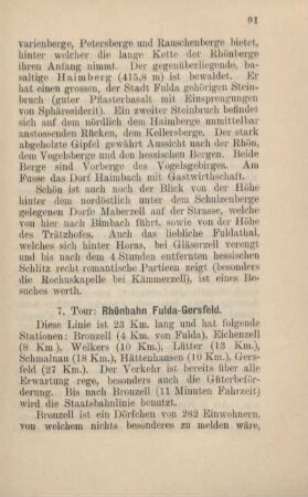 7. Tour: Rhönbahn Fulda-Gersfeld