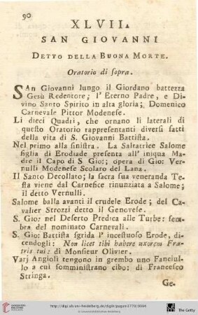 Num. XLVII.: San Giovanni