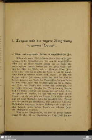 I. Torgau und die engere Umgebung in grauer Vorzeit