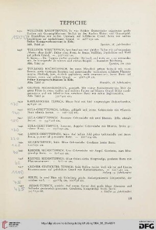 Teppiche (Nr. 1435-1475)