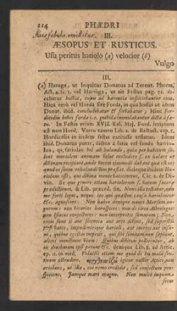 III. Aesopus Et Rusticus.