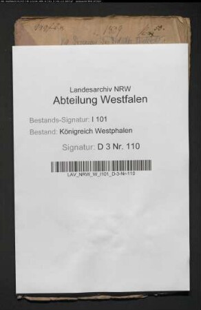 Lehen des Meyers zu Stieghorst. (Provenienz: Procureur du Roi, Tribunal 1. Instanz, Bielefeld)