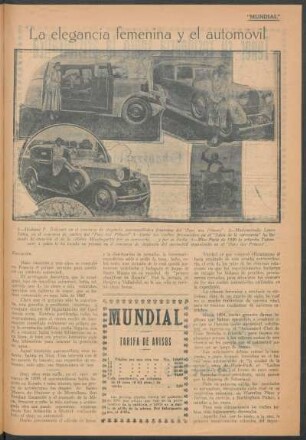 La elegancia femenina y el automóvil
