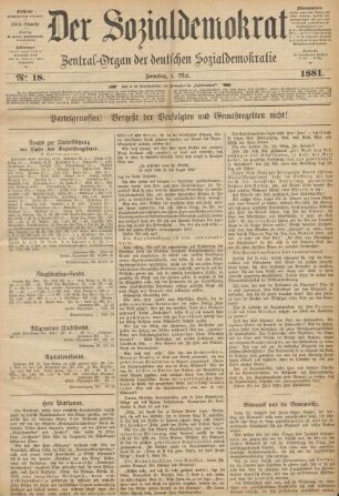 No 18. Sonntag, 1. Mai. 1881.