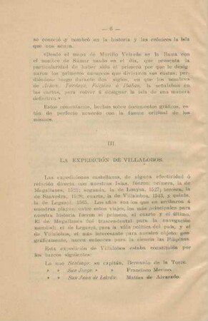 III. La expedición de Villalobos