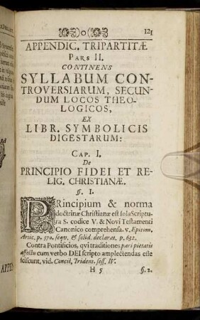 Pars II. Continens Syllabum Controversiarum, Secundum Locos Theologicos, Ex Libr. Symbolicis Digestarum.