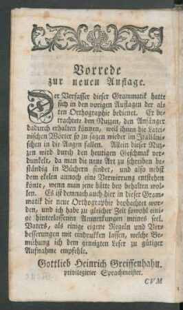 Vorrede zur neuen Auflage