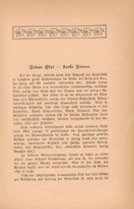 Reines Blut - starke Nerven
