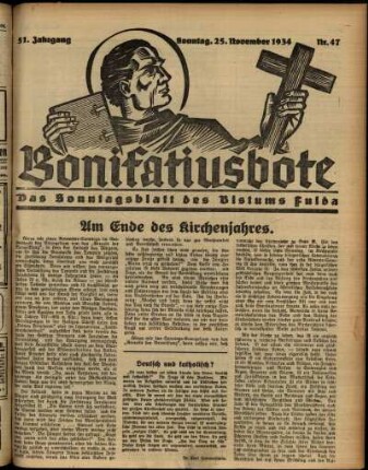 Ausgabe vom Sonntag, den 25. November 1934.
