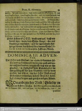 Dominica III. Adventus