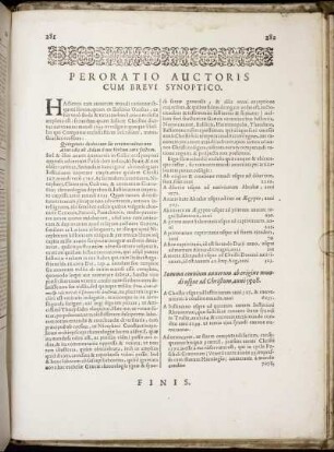 Per Oratio Auctoris Cum Brevi Synoptico.