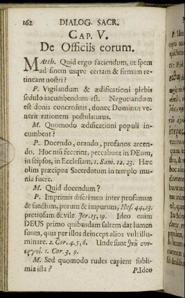 Cap. V. De Officiis eorum.