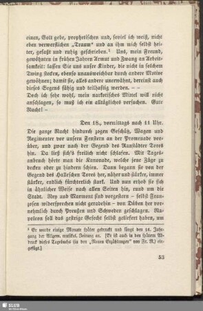 Den 18., vormittags nach 11 Uhr