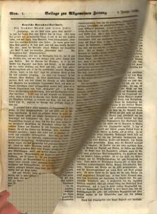 Allgemeine Zeitung. Beilage zur Allgemeinen Zeitung. 1846, Nr. 1 - 3 [u.] 23