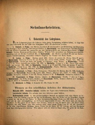 Programm des Friedrich-Wilhelms-Gymnasiums und des Realprogymnasiums. 1877/78