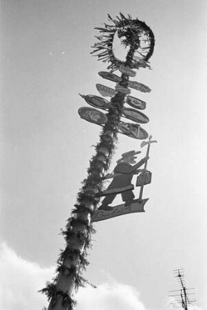 Maibaum im Stadtteil Bulach